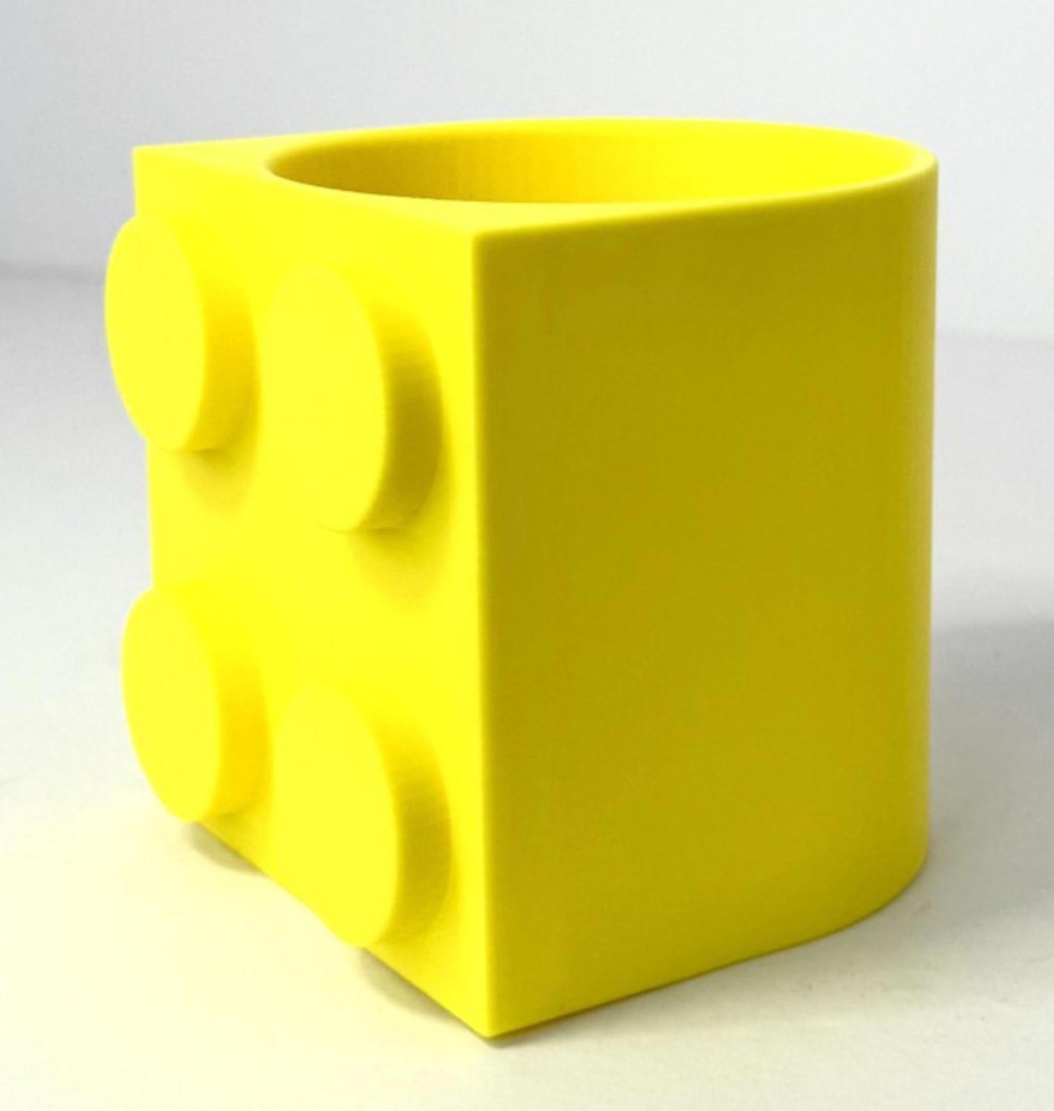 Lego Window Planter 3D Printed PLA Yellow Small Gardening