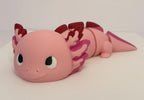 Large 3D Printed Articulated Axolotl – Flexible Toy Figurine - 9 Inch