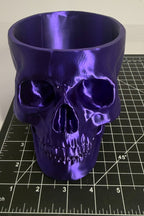 3D Printed Skull-Shaped Bowl - PLA - Purple