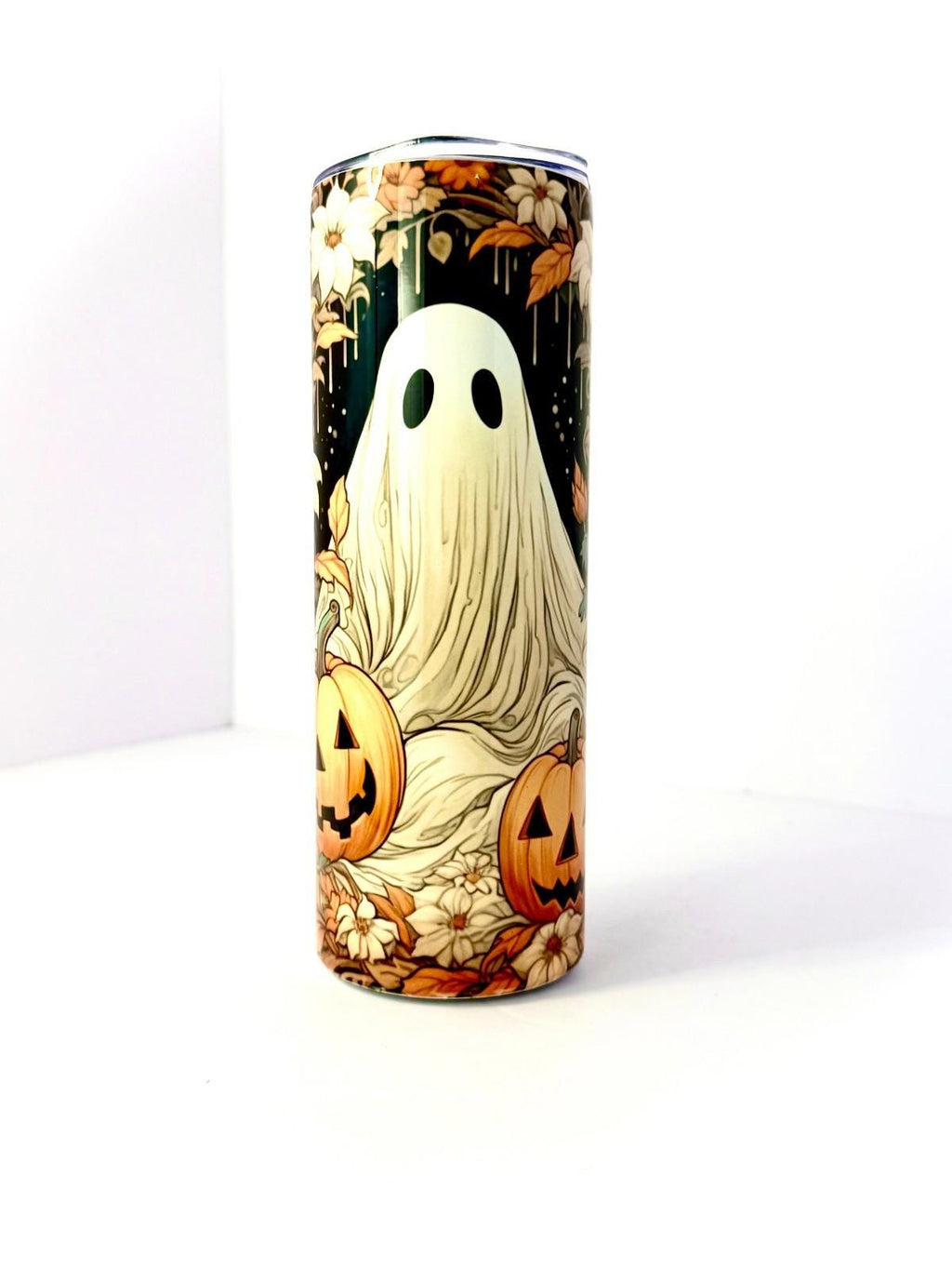 20 oz Autumn Ghost Stainless Steel Tumbler with Lid, Straw