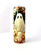 20 oz Autumn Ghost Stainless Steel Tumbler with Lid, Straw