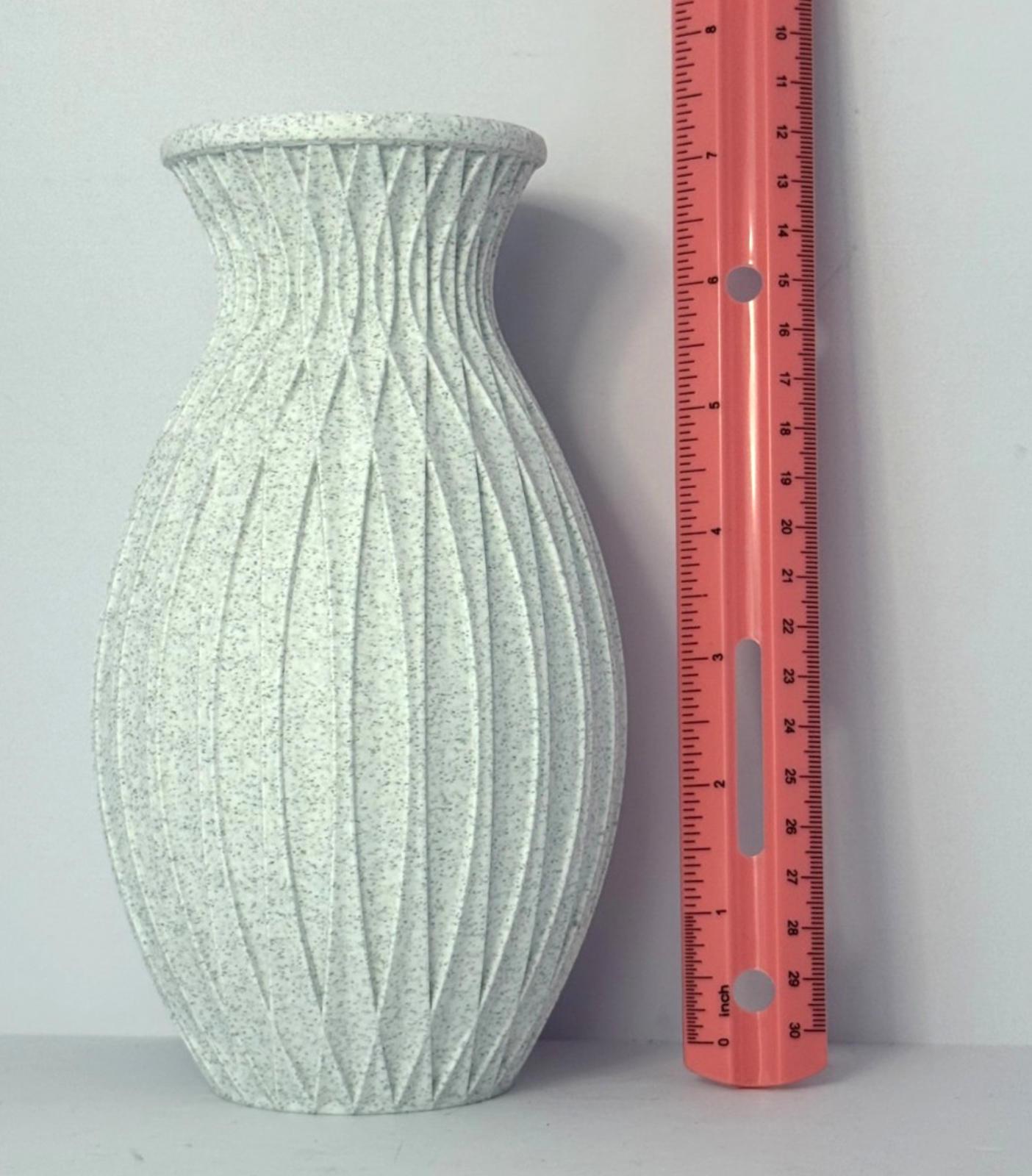 Stone Look Vase - 3D Printed in PLA Plastic - 7 inches Tall
