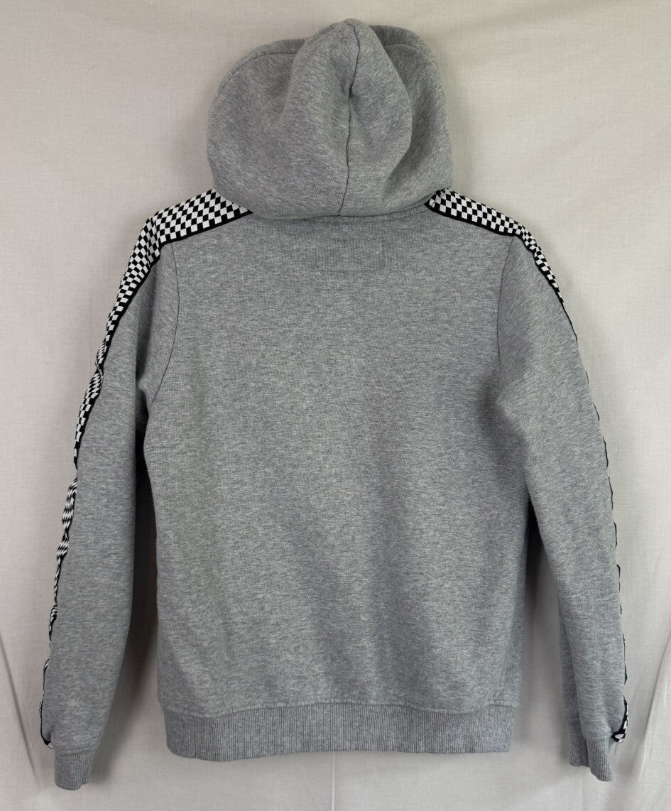 Empyre Girls Hoodie Sz Large - Checkered Sleeves - Rose - Grey