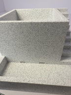 Self Watering Planter with Stairs Stone Look 3D Printed PLA