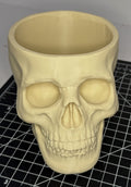 3D Printed Skull-Shaped Bowl - PLA - Bone Color