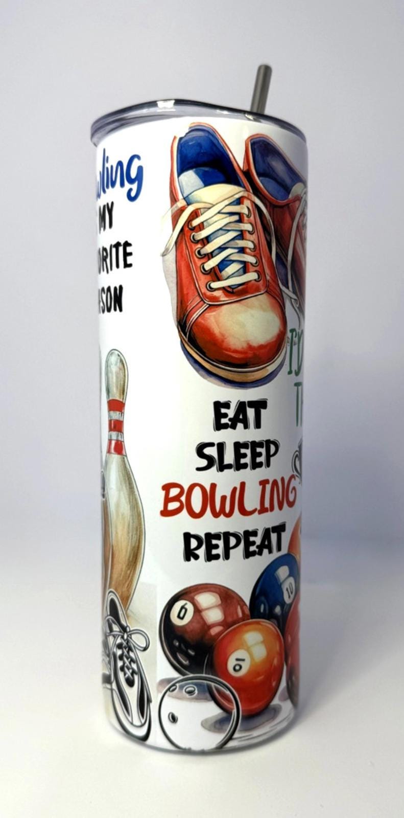 20 oz Sudden Impact Bowling Stainless Steel Tumbler with Lid, Straw