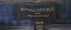 Banana Republic Womens Cropped Bootcut Jeans High Rise Button Fly Blue Size 25/0