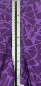 Columbia Capri Leggings Womens Small Purple Geometric Print Stretch Athletic