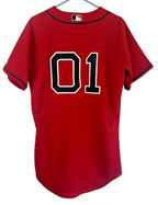 Vintage Majestic Boston Red Sox Jersey Red Made In USA MLB Fan 01 Mens M
