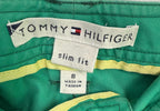 Tommy Hilfiger Womens Shorts Slim Fit Size 8 Cut Off Green with Belt