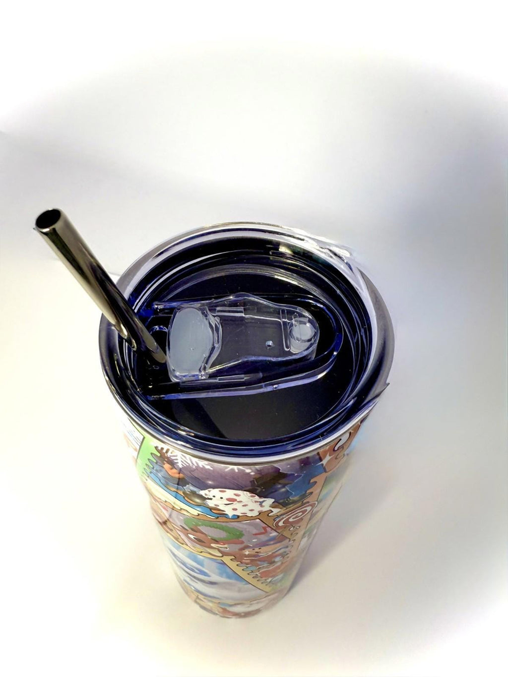 20 oz Rudolph Stamps Stainless Steel Tumbler with Lid, Straw