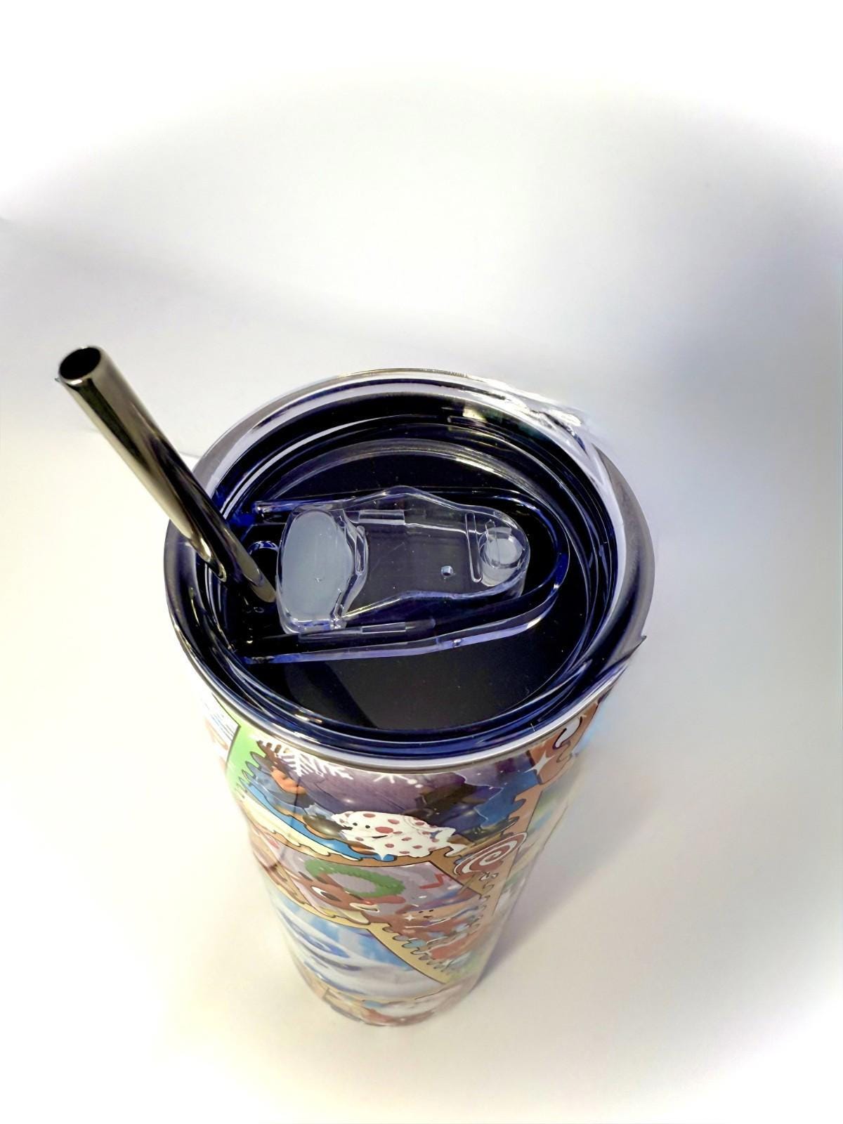 20 oz Rudolph Stamps Stainless Steel Tumbler with Lid, Straw