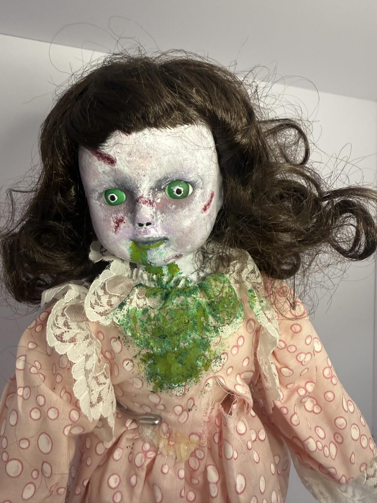 Amanda - OOAK Scary Creepy Doll 14" Hand Painted Horror Haunting Art