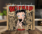 20 oz Beloved Betty Boop Stainless Steel Tumbler with Lid, Straw- Retro