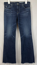 AG Adriano Goldschmied The Angel Bootcut Jeans Womens 30 Blue Raw Hem