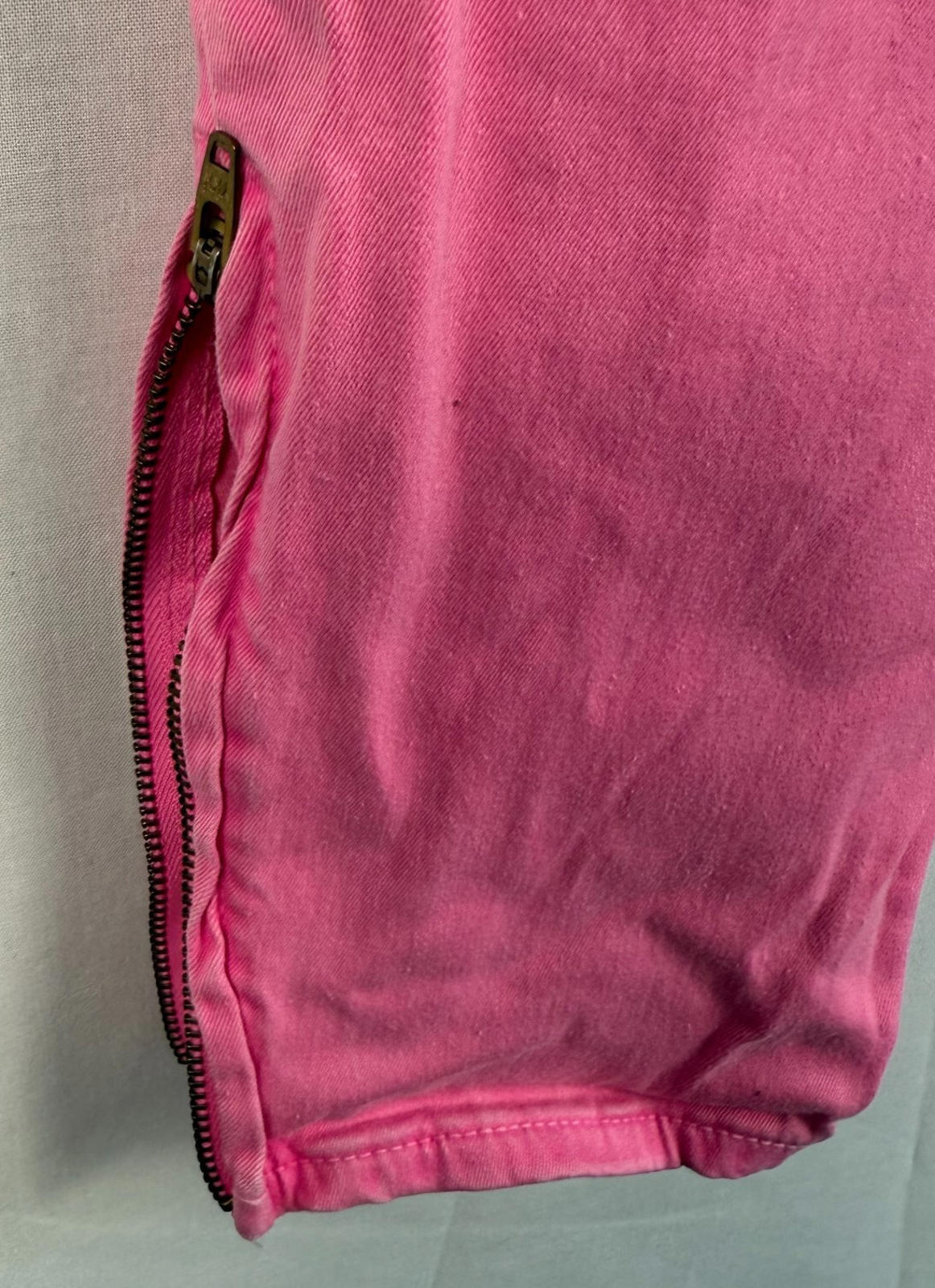 J Crew Toothpick Ankle Jeans Womens Sz 30 Pink Cotton Stretch 5 Pocket Zip Ankle