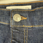 Topshop Jeans Size 12 Womens Jamie Flare Stretch Dark Wash Raw Hem