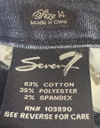 Seven7 Womens Jeans Size 14 Flare dark Stretch