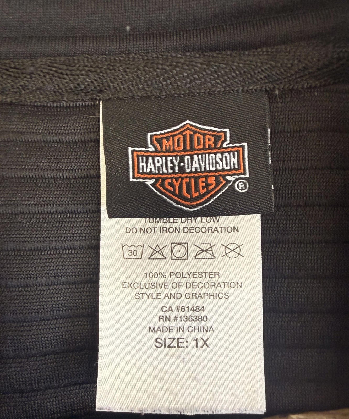 Harley Davidson Womens Sz XL Pull Over Polyester Ribbed Pike's Peak