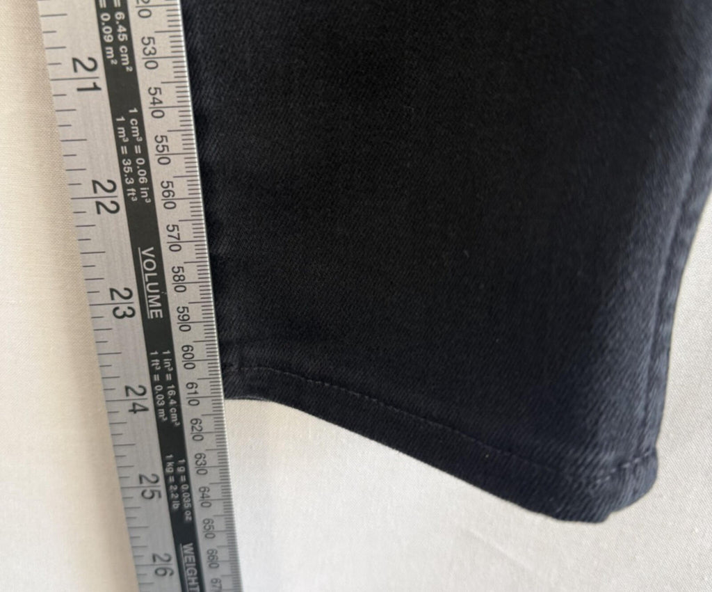 Madewell Black 10" High Rise Skinny Womens 32P Short Stretch Jeans
