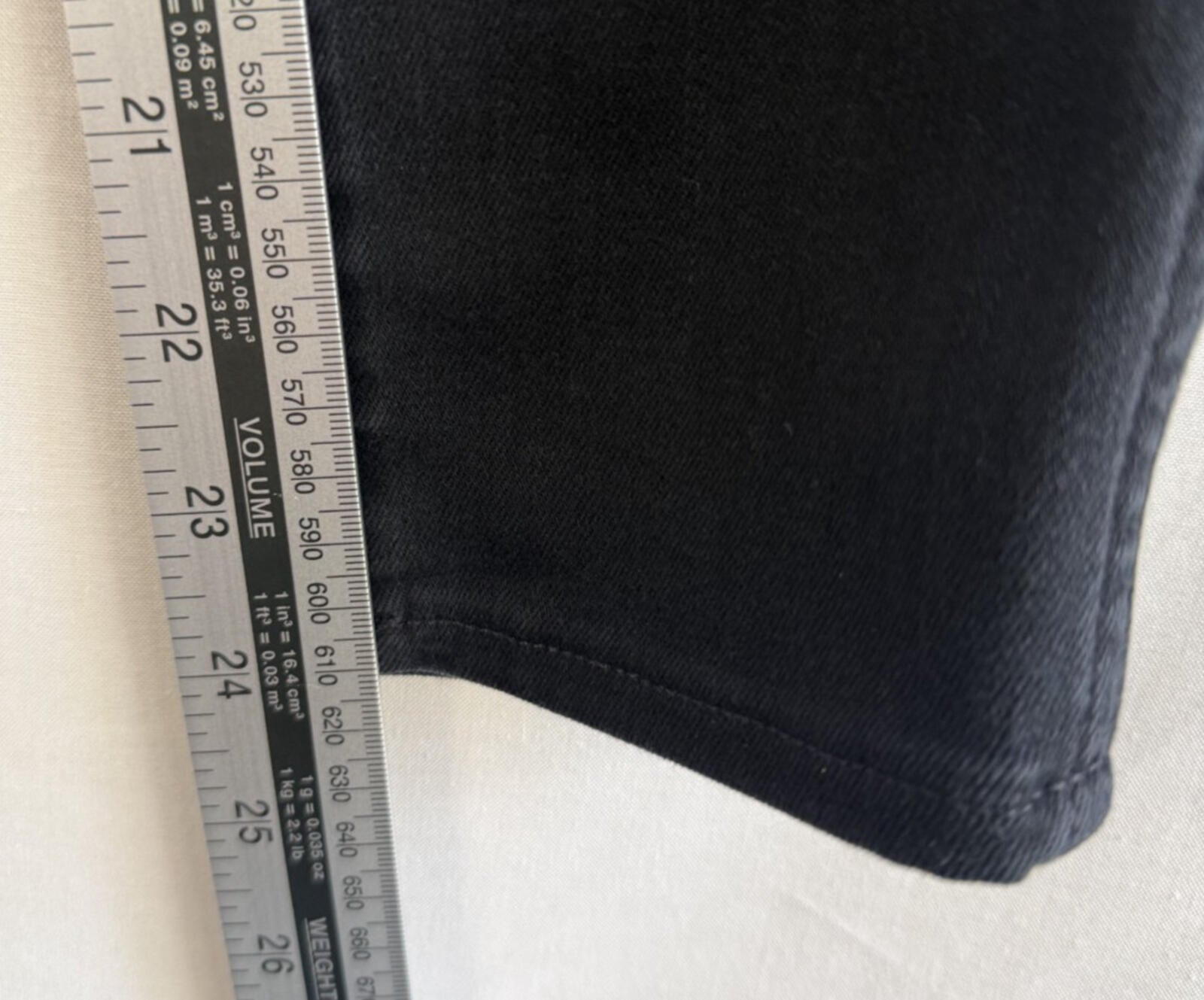 Madewell Black 10" High Rise Skinny Womens 32P Short Stretch Jeans