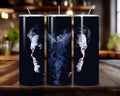 20 oz Supernatural Stainless Steel Tumbler with Lid, Straw - Silhouette