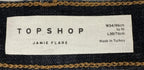Topshop Jeans Size 12 Womens Jamie Flare Stretch Dark Wash Raw Hem