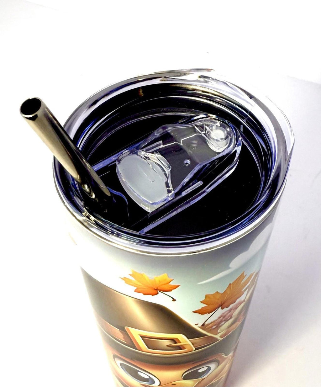 20 oz Pilgrim Turkey Stainless Steel Tumbler with Lid, Straw