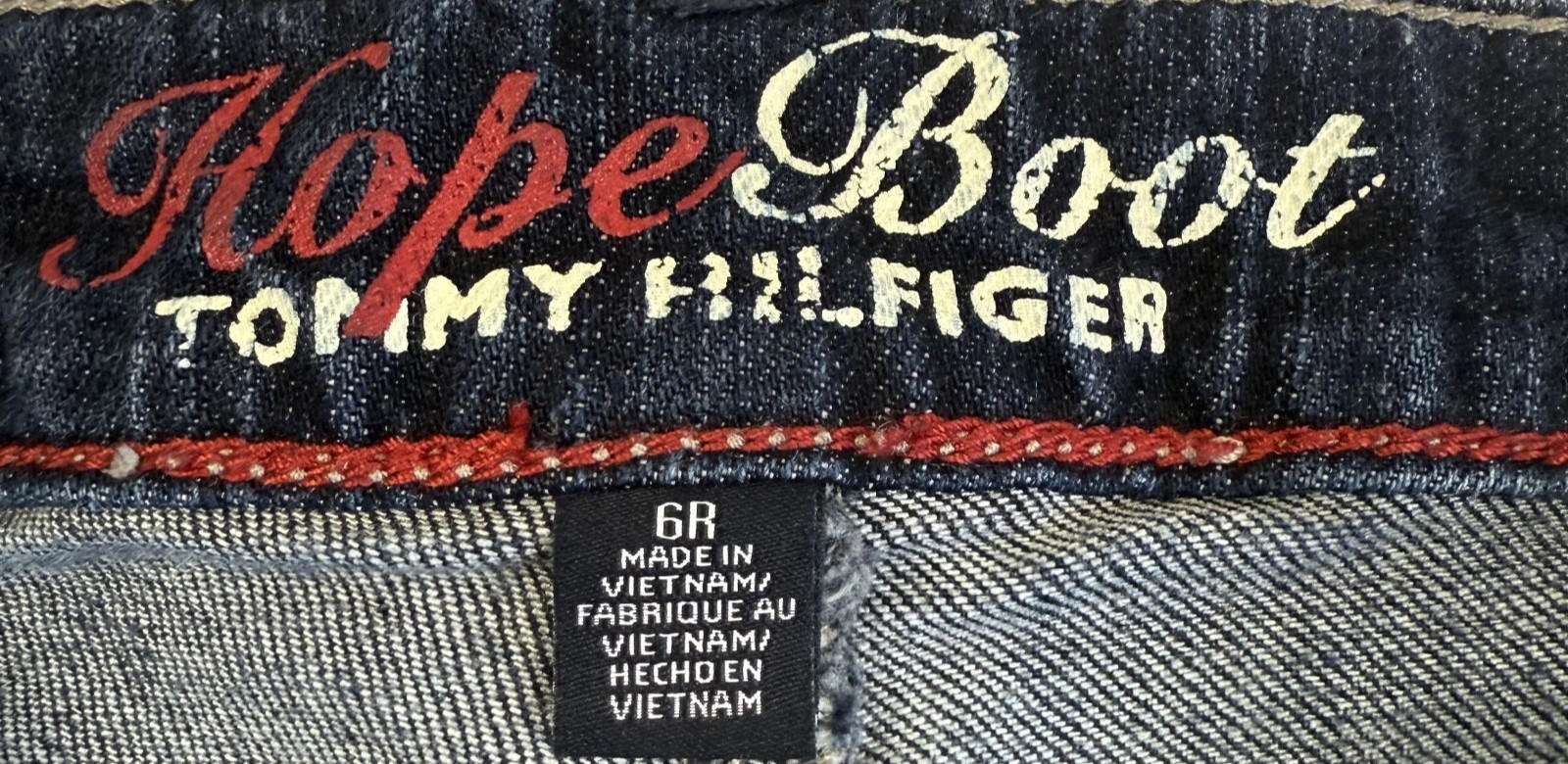 Tommy Hilfiger Jeans Womens Size 6R Hope Boot Cut Denim Dark Wash