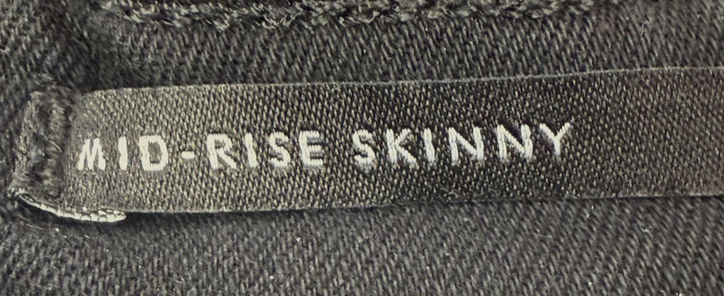 Banana Republic Mid Rise Skinny Jeans Womens Size 30L Black ~zip pockets w/ belt