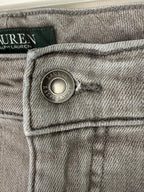 Lauren Ralph Lauren Womens Jeans Size 12 Short Gray Denim Straight Leg High Rise