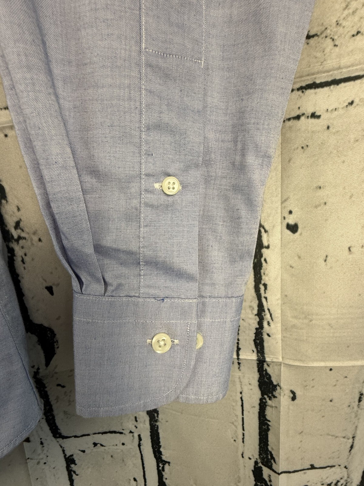 Lauren Ralph Lauren Button Down Mens 15.5 34/35 Blue Classic Fit Non Iron Shirt
