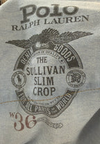 RARE Ralph Lauren Mens Sz 36 Jeans The Sullivan Slim Crop Crest Hem Button Fly