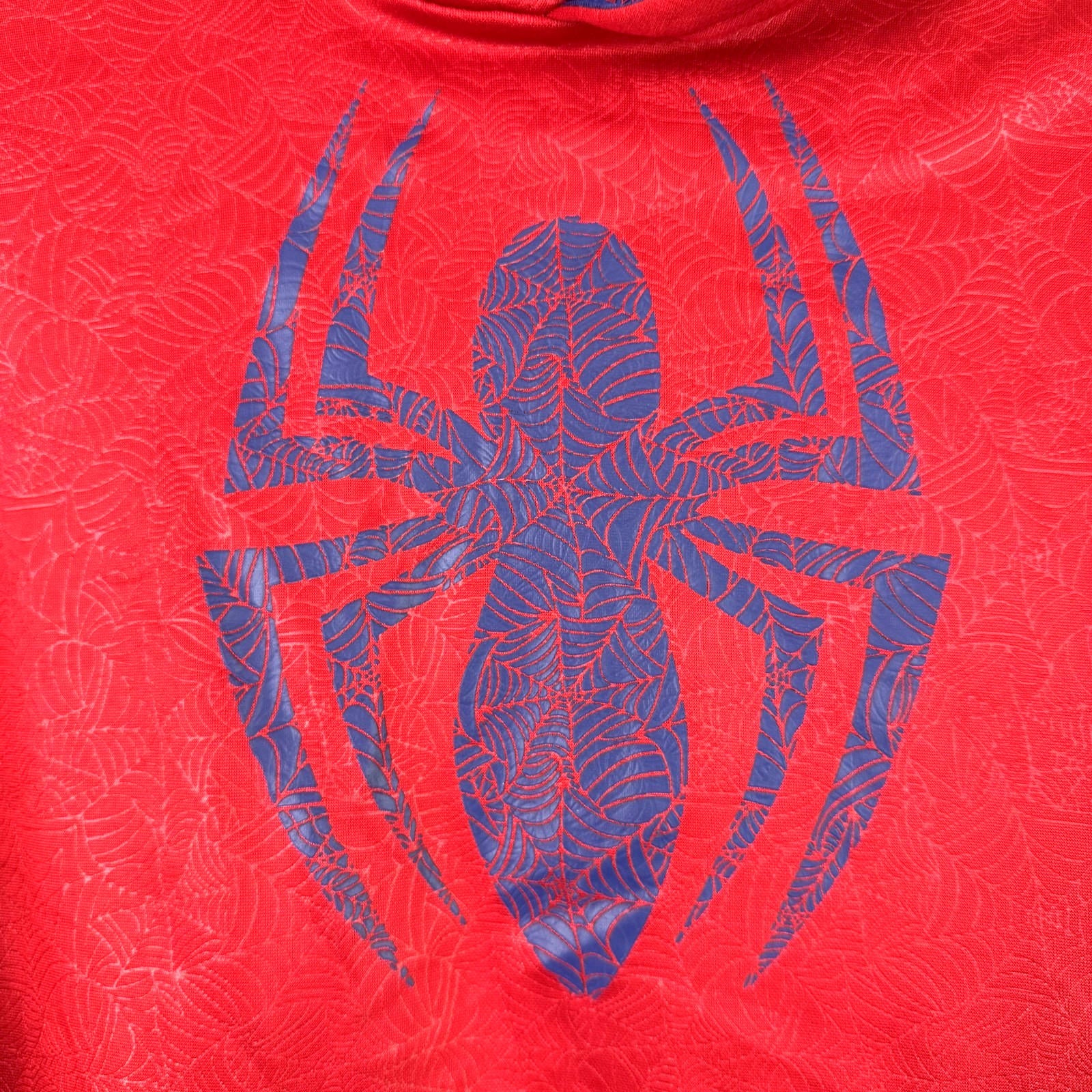 Spiderman Hoodie Youth XL 14/16 Red Blue Spider Logo Pockets Marvel