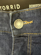 Torrid Bombshell Flare Premium Stretch Womens Jeans Sz 14S High Rise Denim