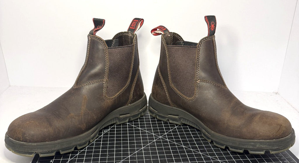 Redback Mens US 10.5 Bobcat UBBK Elastic Brown Leather Soft Toe Work Boots