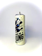 20 oz I'd Rather Be Bowling Stainless Steel Tumbler with Lid, Straw