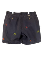 Vineyard Vines Shorts Mens Sz 42 Blue Breaker Embroidered Fish Bones Chino