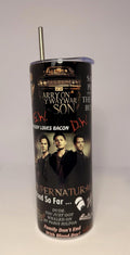 20 oz Supernatural Stainless Steel Tumbler with Lid, Straw