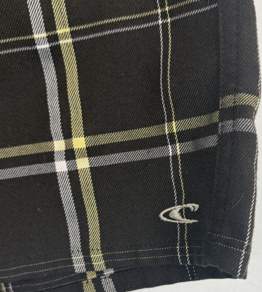 ONEILL Warren Bermuda Shorts Mens 28 Brown Plaid Soft Viscose Blend Surf Beach