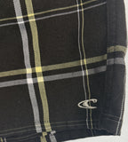 ONEILL Warren Bermuda Shorts Mens 28 Brown Plaid Soft Viscose Blend Surf Beach