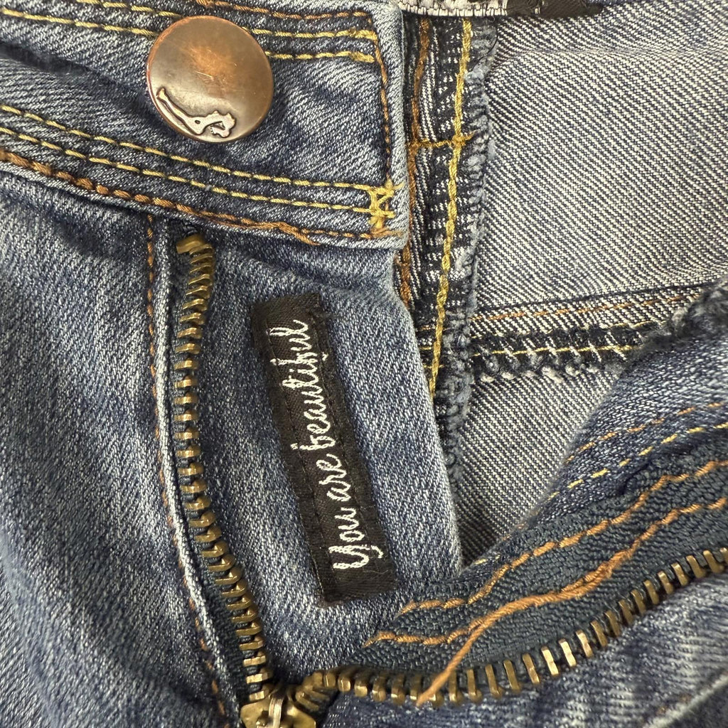 Dollhouse Jeans Womens 9 Blue Distressed Charley Skinny Fit Stretch Denim Pants