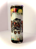 20 oz Halloween Mom Stainless Steel Tumbler with Lid, Straw Halloween