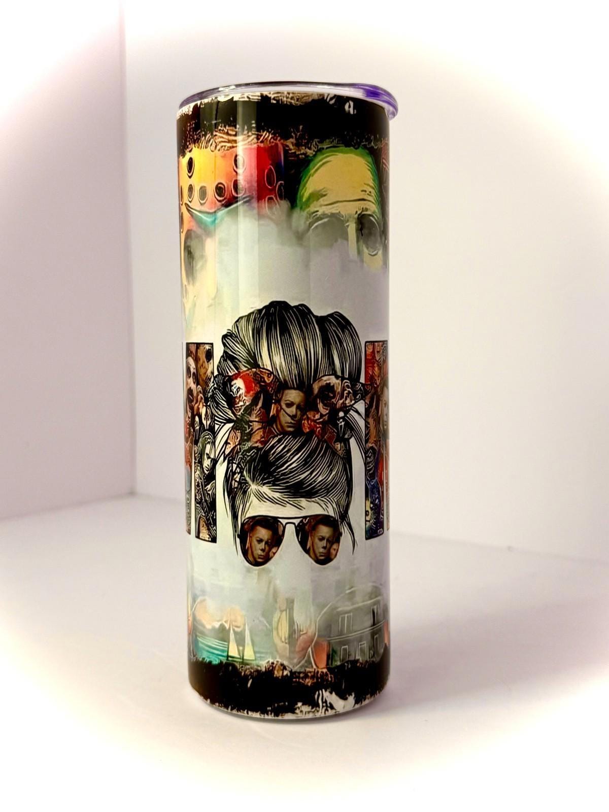 20 oz Halloween Mom Stainless Steel Tumbler with Lid, Straw Halloween