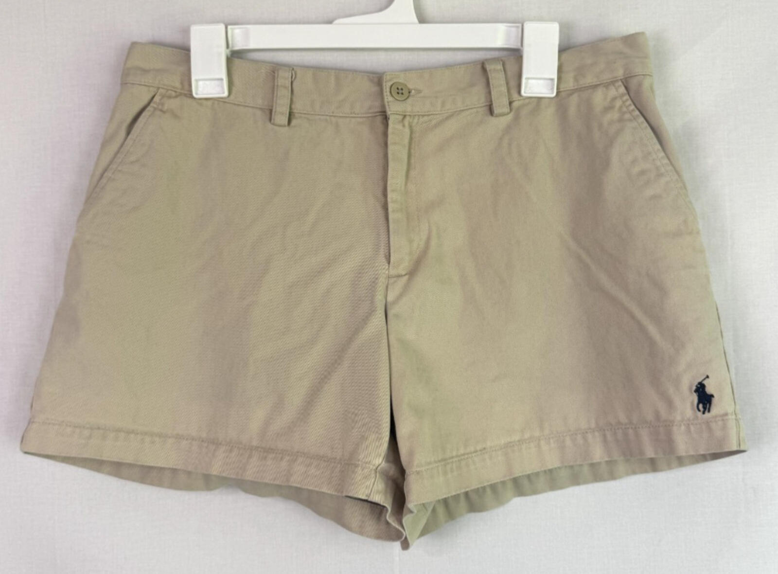 Ralph Lauren Sport Womens Shorts Sz 10 Khaki Flat Front Chino Outdoor beige