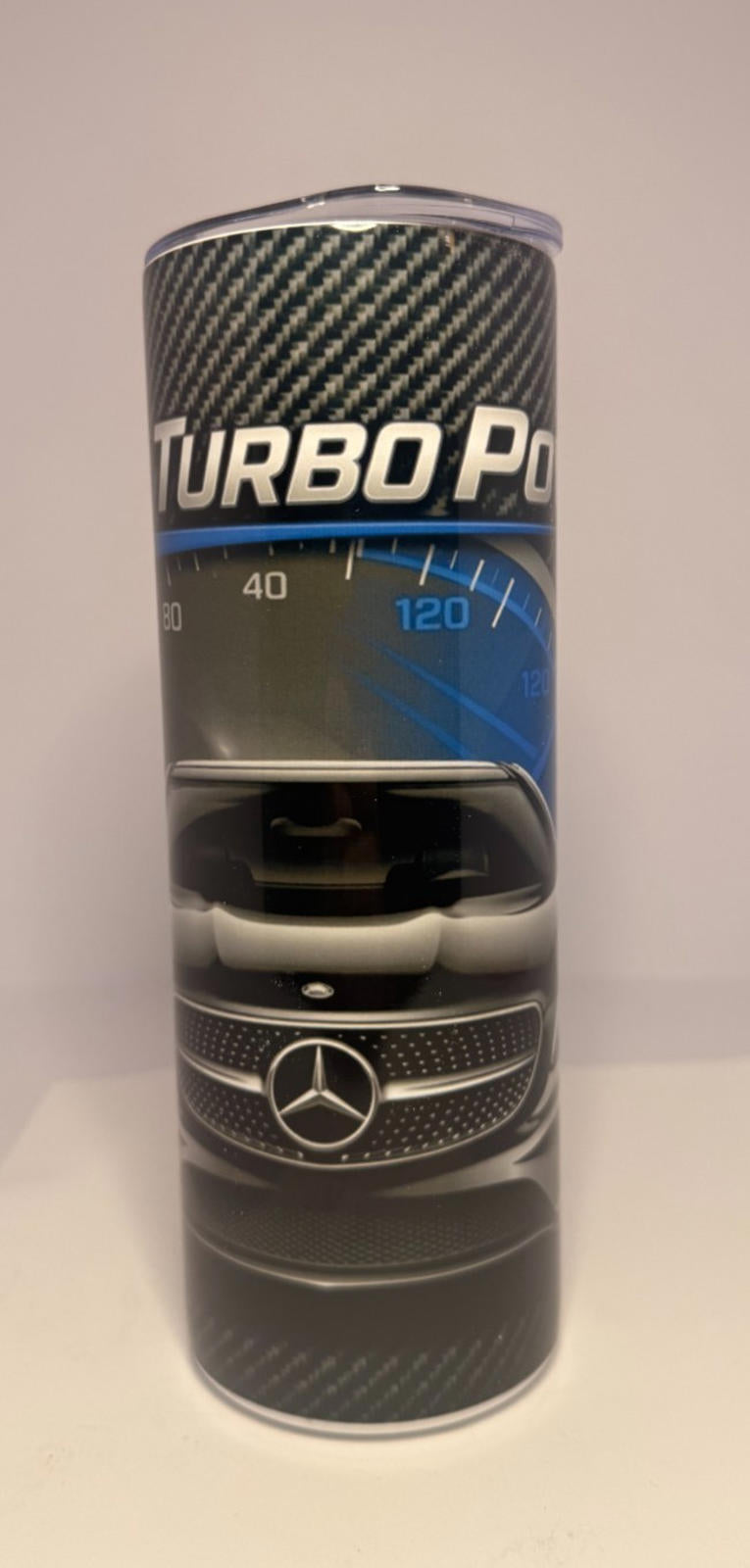 20 oz Mercedes Stainless Steel Tumbler with Lid, Straw - Turbo