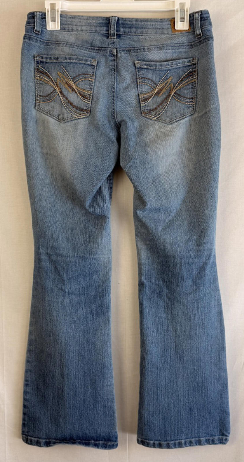 Lei Jeans Womens 7 Short Juniors Blue Ashley Low Rise BootCut Regular Fit Pants