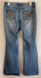 Lei Jeans Womens 7 Short Juniors Blue Ashley Low Rise BootCut Regular Fit Pants
