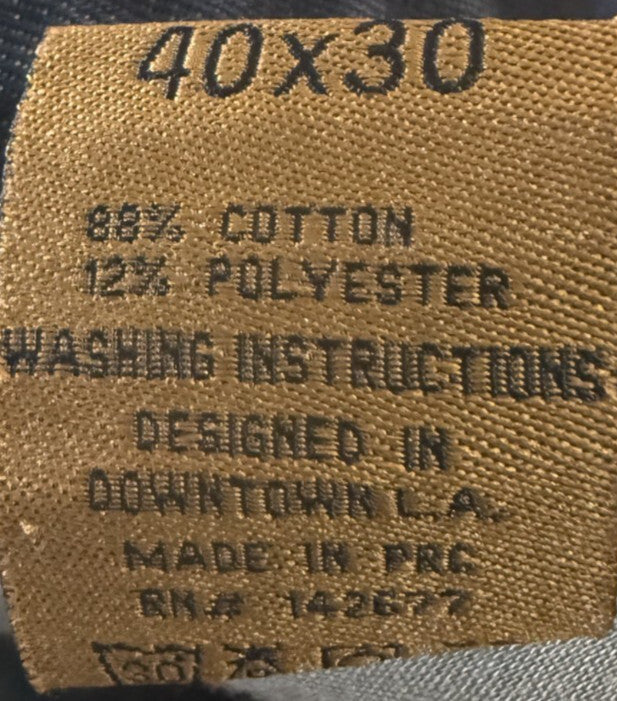 Brooklyn Laundry Jeans Mens 40 X 30 Blue Denim Cotton Straight Leg