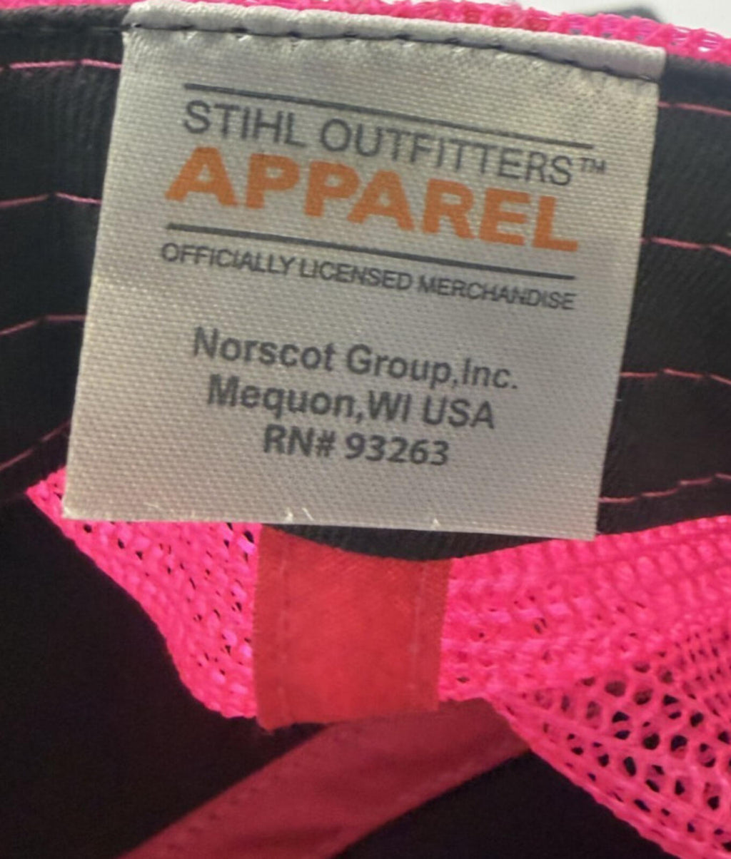 Womens Stihl Outfitters Chainshaw Mesh Trucker Snapback Hat Cap Hunt Gray Pink